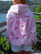 Sweat à capuche brodé aux Vibes côtières