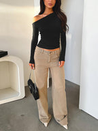 Top femme à épaules découvertes slim fit
